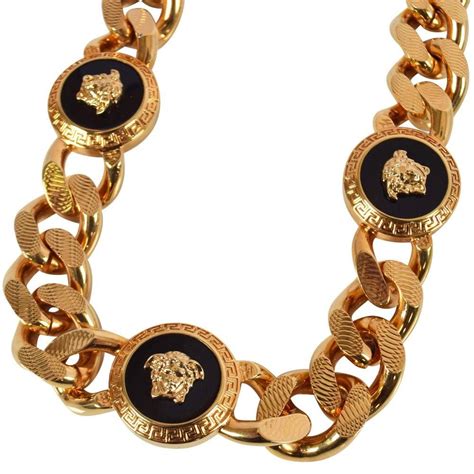 versace men's gold chain|Versace necklace real gold.